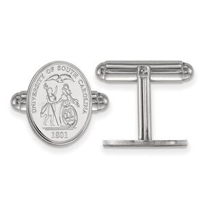 Sterling Silver University of South Carolina Crest Cuff Links